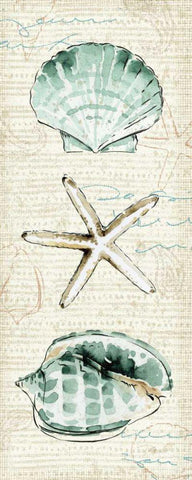 Ocean Prints V White Modern Wood Framed Art Print with Double Matting by Pela Studio