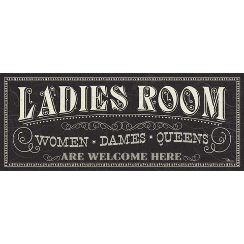Ladies and Gents I Gold Ornate Wood Framed Art Print with Double Matting by Pela Studio