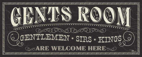 Ladies and Gents II Black Ornate Wood Framed Art Print with Double Matting by Pela Studio
