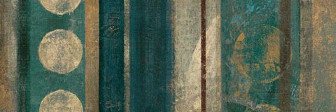 Bora Blue White Modern Wood Framed Art Print with Double Matting by Silva, Roque