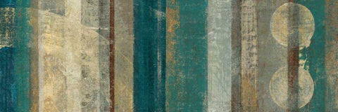 Kuna Blue White Modern Wood Framed Art Print with Double Matting by Silva, Roque