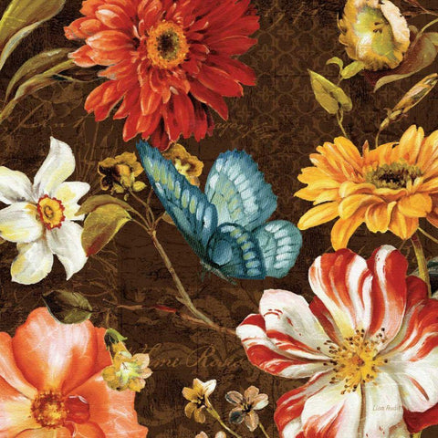 Rainbow Garden III Black Ornate Wood Framed Art Print with Double Matting by Audit, Lisa