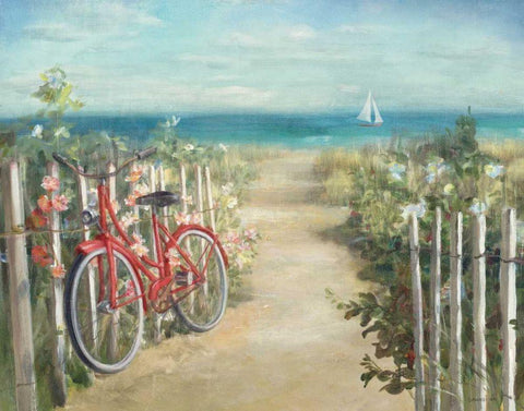 Summer Ride Crop Black Ornate Wood Framed Art Print with Double Matting by Nai, Danhui