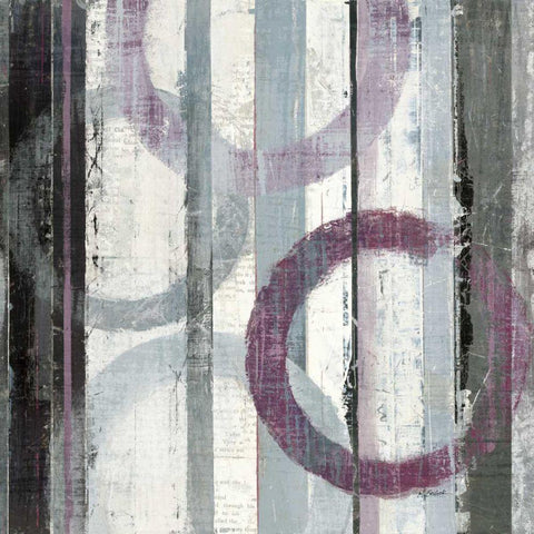 Plum Zephyr II Black Modern Wood Framed Art Print with Double Matting by Schick, Mike