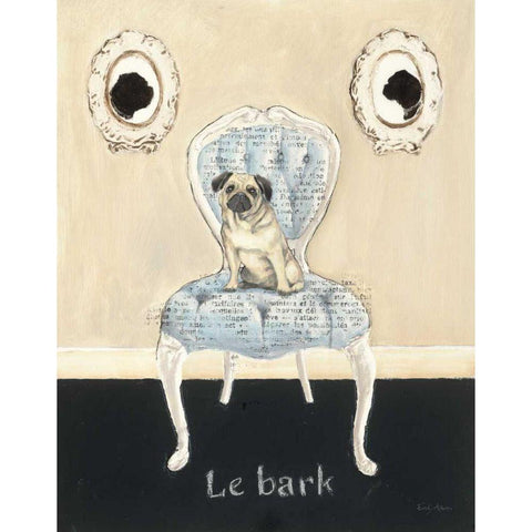 Le Bark Black Modern Wood Framed Art Print with Double Matting by Adams, Emily