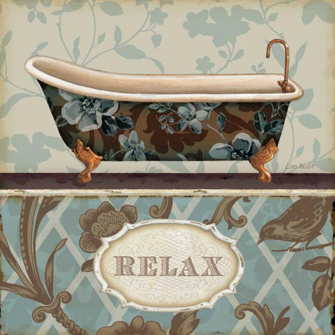 Bathroom Bliss I White Modern Wood Framed Art Print with Double Matting by Audit, Lisa