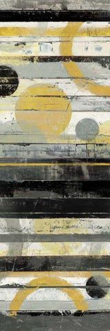 Yellow Zephyr Panel White Modern Wood Framed Art Print with Double Matting by Schick, Mike