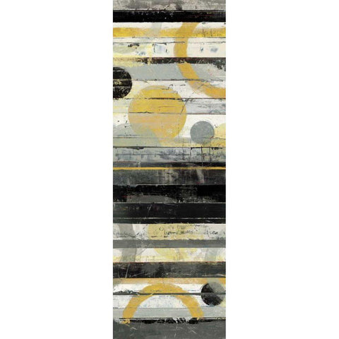 Yellow Zephyr Panel Black Modern Wood Framed Art Print by Schick, Mike