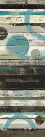 Blue Zephyr Panel White Modern Wood Framed Art Print with Double Matting by Schick, Mike