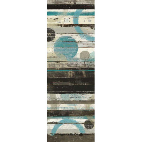 Blue Zephyr Panel Gold Ornate Wood Framed Art Print with Double Matting by Schick, Mike