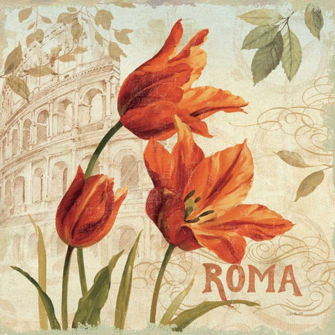 European Flowers I White Modern Wood Framed Art Print by Audit, Lisa