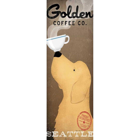 Golden Coffee Co. Black Modern Wood Framed Art Print with Double Matting by Fowler, Ryan