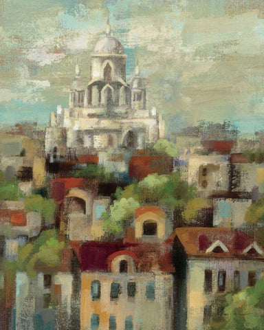 Spring in Paris I Black Ornate Wood Framed Art Print with Double Matting by Vassileva, Silvia