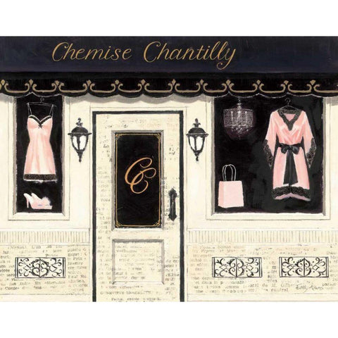 Chemise Chantilly Black Modern Wood Framed Art Print with Double Matting by Adams, Emily