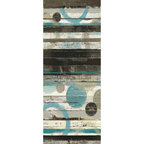 Blue Zephyr I Black Modern Wood Framed Art Print with Double Matting by Schick, Mike
