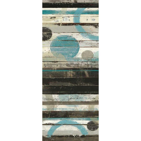 Blue Zephyr II Black Modern Wood Framed Art Print with Double Matting by Schick, Mike