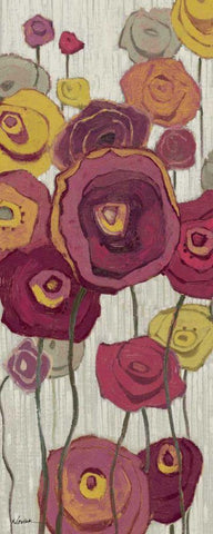 Lemongrass in Plum Panel I Black Ornate Wood Framed Art Print with Double Matting by Novak, Shirley