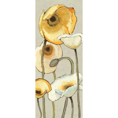 Jaune Gris Panel II Gold Ornate Wood Framed Art Print with Double Matting by Novak, Shirley