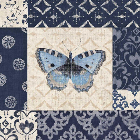 Indigo Nature II Black Modern Wood Framed Art Print with Double Matting by Brissonnet, Daphne