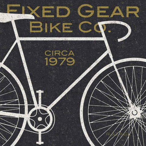Fixed Gear Bike Co White Modern Wood Framed Art Print with Double Matting by Mullan, Michael