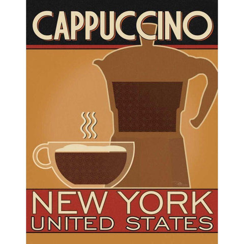 Deco Coffee IV Gold Ornate Wood Framed Art Print with Double Matting by Pela Studio