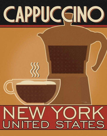 Deco Coffee IV Black Ornate Wood Framed Art Print with Double Matting by Pela Studio