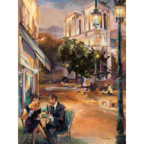 Twilight Time in Paris Black Modern Wood Framed Art Print by Hageman, Marilyn