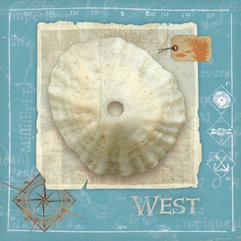 Points South Black Modern Wood Framed Art Print by Aldrich, Belinda