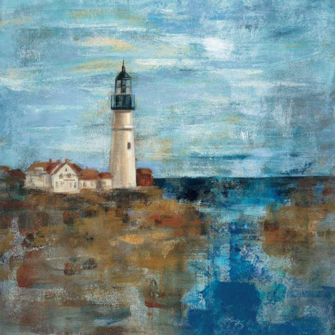 Lighthouse Dream Black Modern Wood Framed Art Print by Vassileva, Silvia