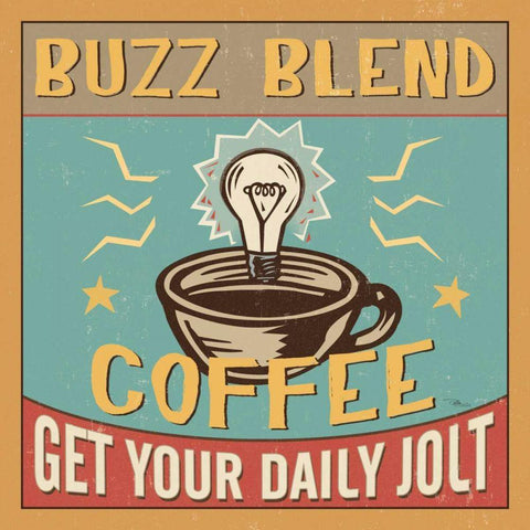 Coffeehouse II White Modern Wood Framed Art Print with Double Matting by Pela Studio