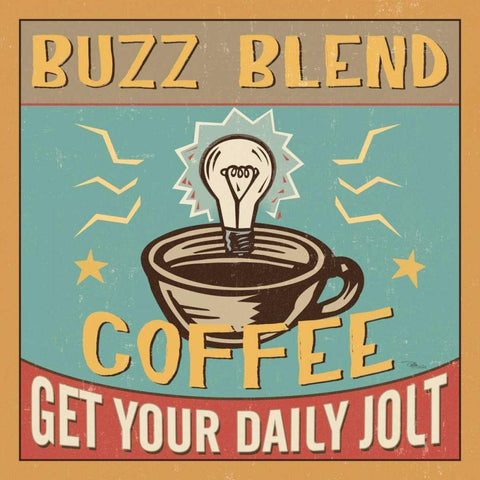 Coffeehouse II Black Modern Wood Framed Art Print by Pela Studio