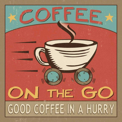 Coffeehouse III Black Modern Wood Framed Art Print by Pela Studio