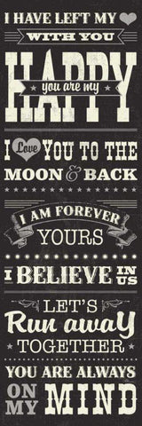 L-O-V-E II White Modern Wood Framed Art Print with Double Matting by Pela Studio