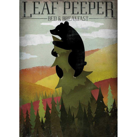 Leaf Peeper Black Modern Wood Framed Art Print with Double Matting by Fowler, Ryan