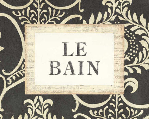 Le Bain Black Ornate Wood Framed Art Print with Double Matting by Adams, Emily