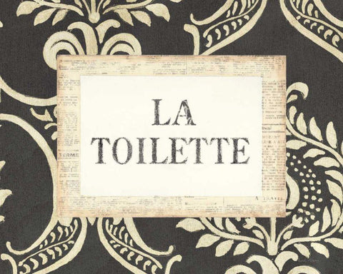 La Toilette Black Ornate Wood Framed Art Print with Double Matting by Adams, Emily