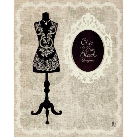 Dress Form I Gold Ornate Wood Framed Art Print with Double Matting by Studio Mousseau