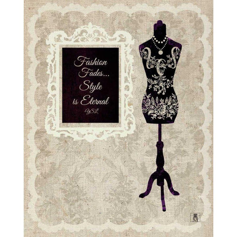 Dress Form II Black Modern Wood Framed Art Print by Studio Mousseau