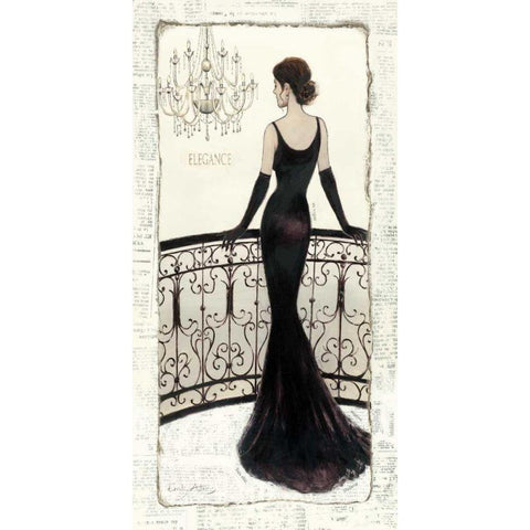 La Belle Noir White Modern Wood Framed Art Print by Adams, Emily