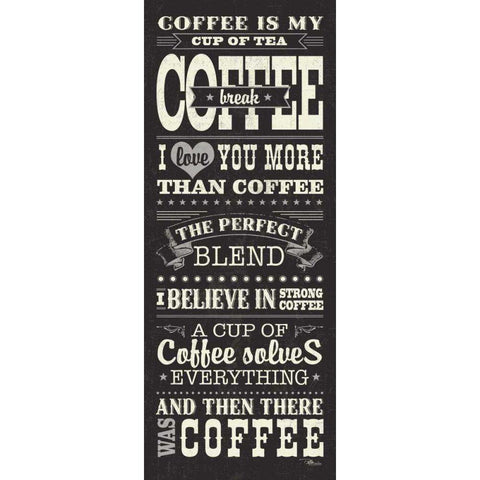 Coffee Lovers I Black Modern Wood Framed Art Print with Double Matting by Pela Studio