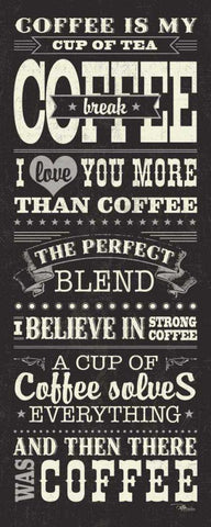 Coffee Lovers I White Modern Wood Framed Art Print with Double Matting by Pela Studio