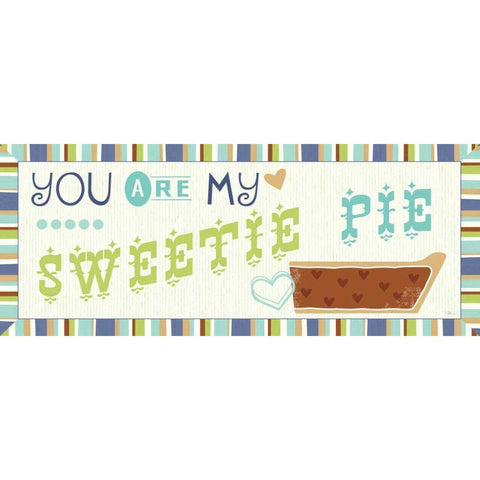 Luv 2 Bake III Black Modern Wood Framed Art Print with Double Matting by Pela Studio