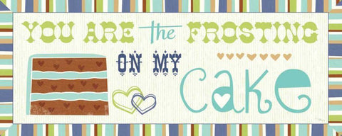 Luv 2 Bake IV White Modern Wood Framed Art Print with Double Matting by Pela Studio