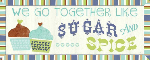 Luv 2 Bake V White Modern Wood Framed Art Print with Double Matting by Pela Studio