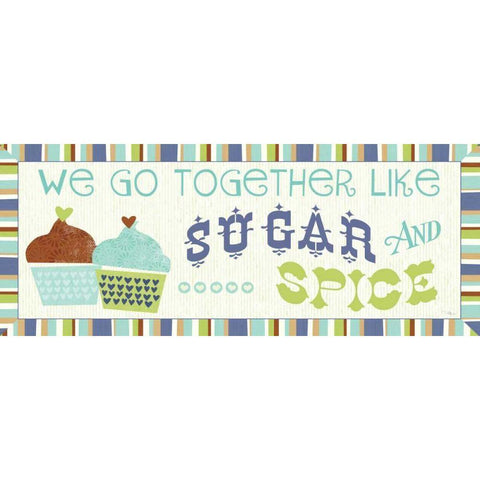 Luv 2 Bake V Black Modern Wood Framed Art Print by Pela Studio