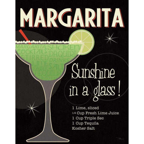 Cocktail Hour I Black Modern Wood Framed Art Print with Double Matting by Pela Studio