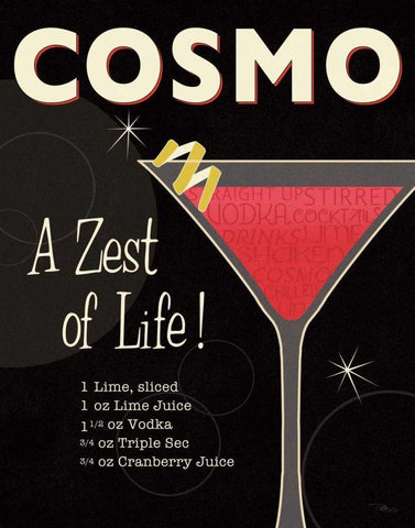 Cocktail Hour II White Modern Wood Framed Art Print with Double Matting by Pela Studio