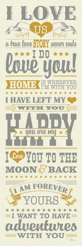 L-O-V-E I Color Black Ornate Wood Framed Art Print with Double Matting by Pela Studio