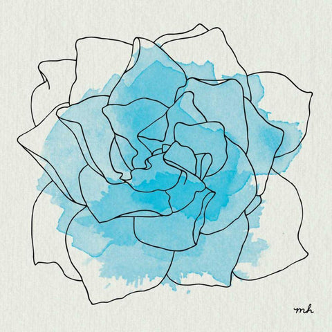 Watercolor Floral II Black Modern Wood Framed Art Print by Hershey, Moira