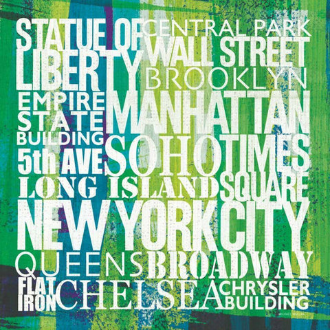 New York City Life Patterns I Black Ornate Wood Framed Art Print with Double Matting by Mullan, Michael
